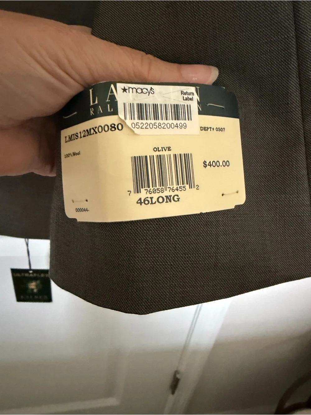 Lauren Ralph Lauren Men's Olive Two-Button Blazer